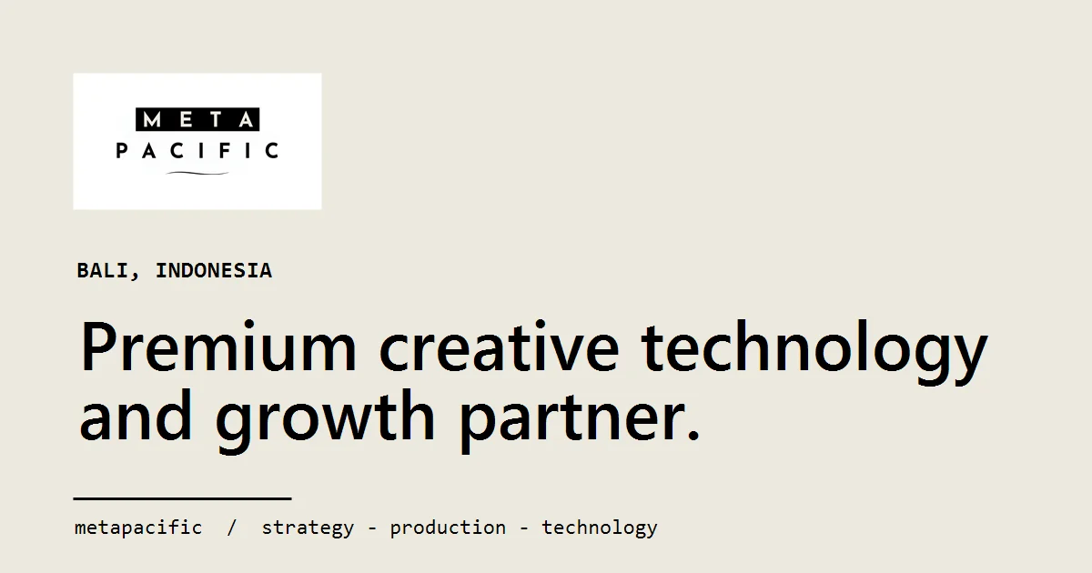 Meta Pacific production website